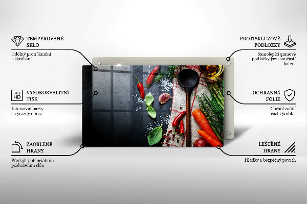 Cubre vitrocerámica comida de cocina