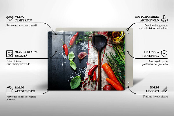 Cubre vitrocerámica comida de cocina
