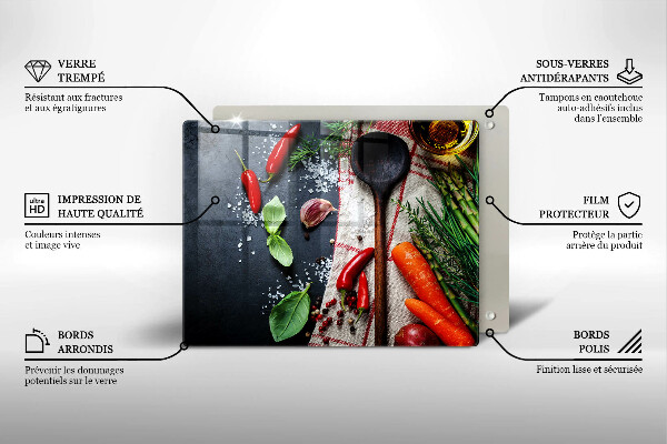 Cubre vitrocerámica comida de cocina