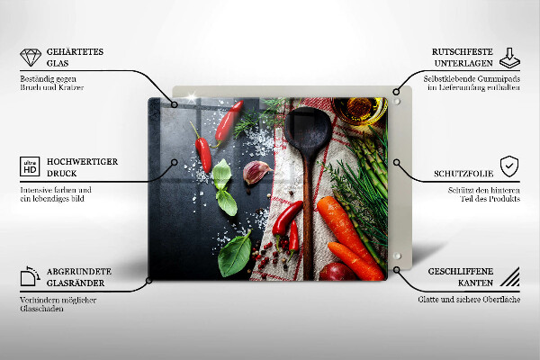 Cubre vitrocerámica comida de cocina