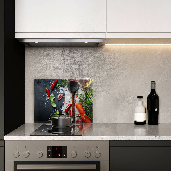 Cubre vitrocerámica comida de cocina