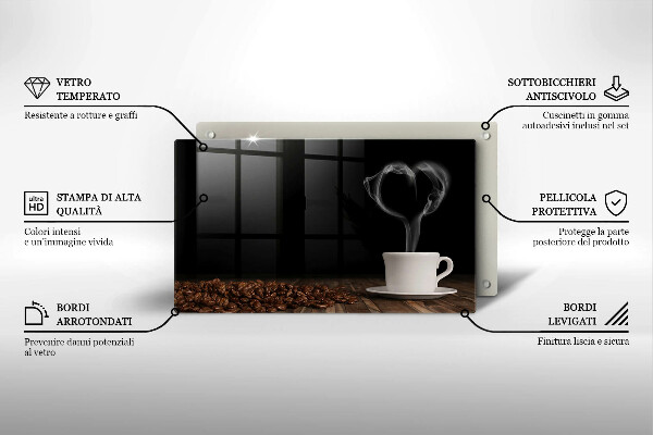 Cubre vitrocerámica Corazón de taza de café