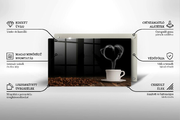 Cubre vitrocerámica Corazón de taza de café