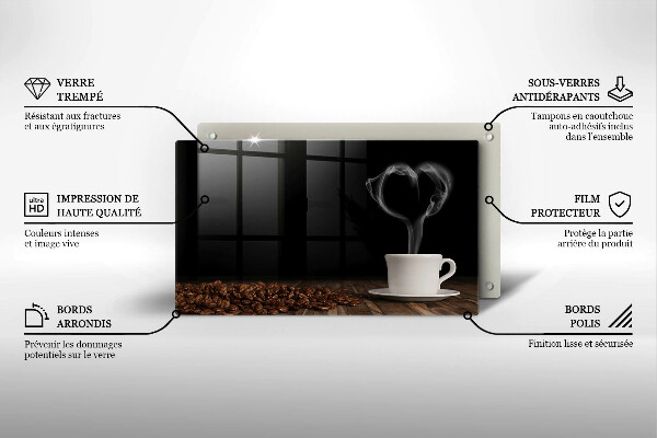 Cubre vitrocerámica Corazón de taza de café