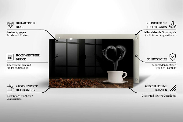 Cubre vitrocerámica Corazón de taza de café