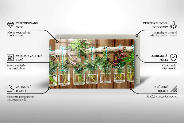 Cubre vitrocerámica Plantas de hierbas vintage