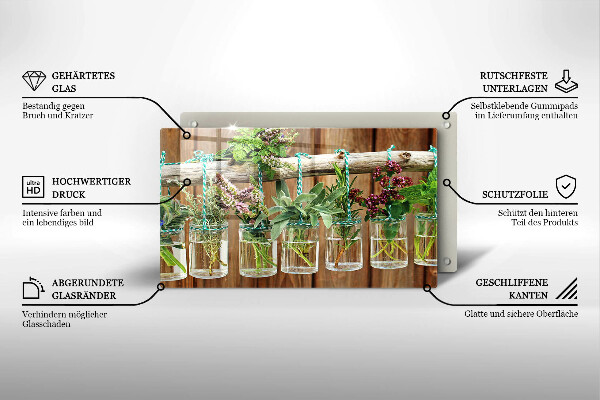 Cubre vitrocerámica Plantas de hierbas vintage