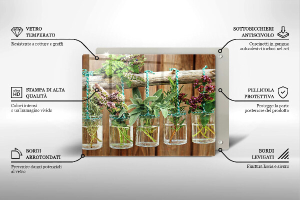 Cubre vitrocerámica Plantas de hierbas vintage