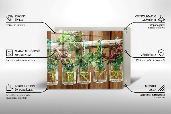 Cubre vitrocerámica Plantas de hierbas vintage