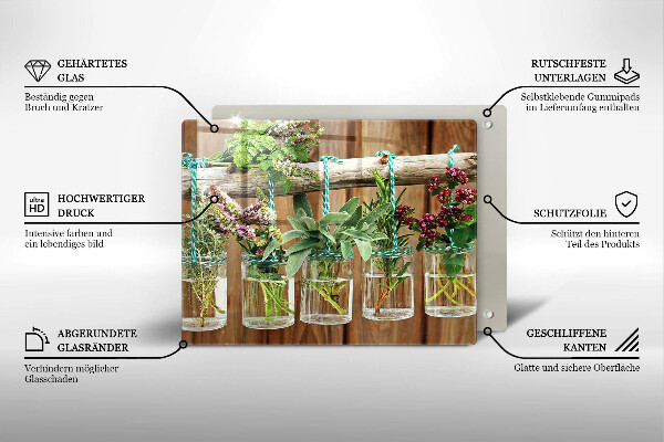 Cubre vitrocerámica Plantas de hierbas vintage