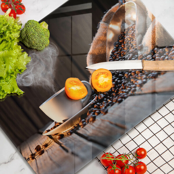 Cubre vitrocerámica Taza de café y corazón