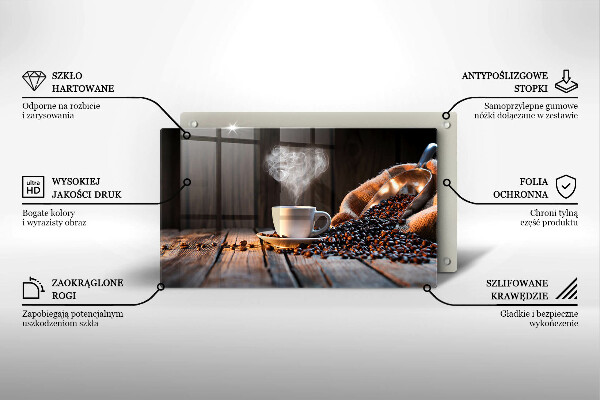 Cubre vitrocerámica Taza de café y corazón