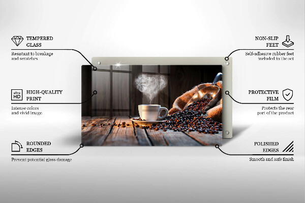 Cubre vitrocerámica Taza de café y corazón