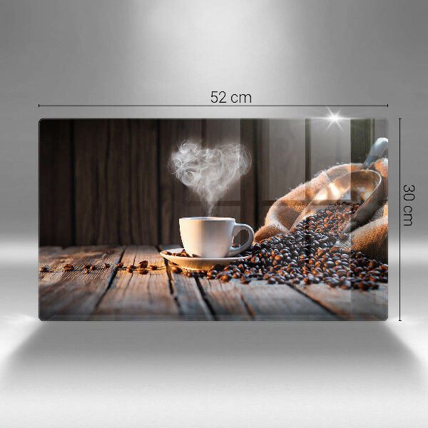 Cubre vitrocerámica Taza de café y corazón