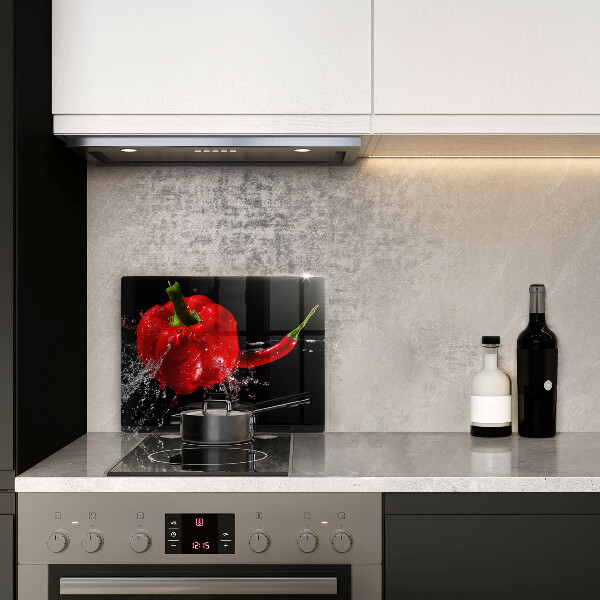 Cubre vitrocerámica Pimientos rojos en agua