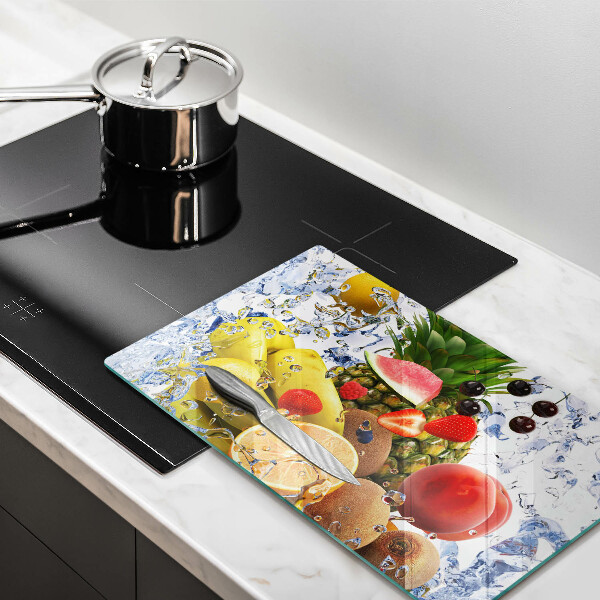 Cubre vitrocerámica Fruta jugosa y agua.