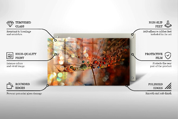 Cubre vitrocerámica diente de león mojado