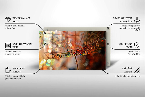 Cubre vitrocerámica diente de león mojado