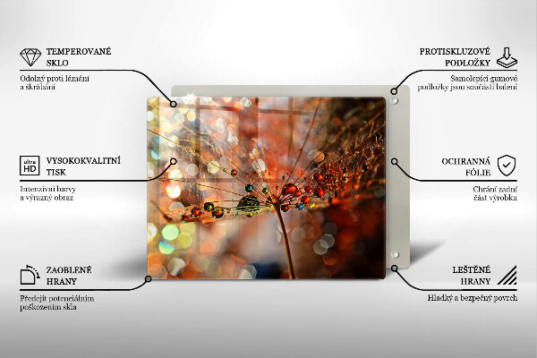 Cubre vitrocerámica diente de león mojado