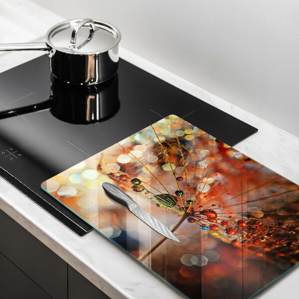 Cubre vitrocerámica diente de león mojado