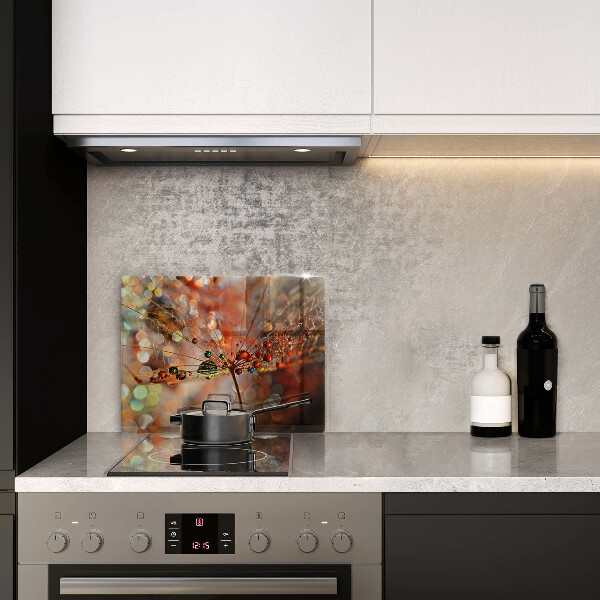 Cubre vitrocerámica diente de león mojado