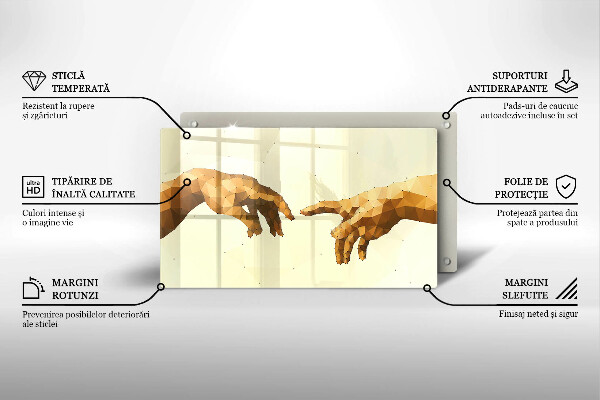 Cubre vitrocerámica Creación de las manos de Adán