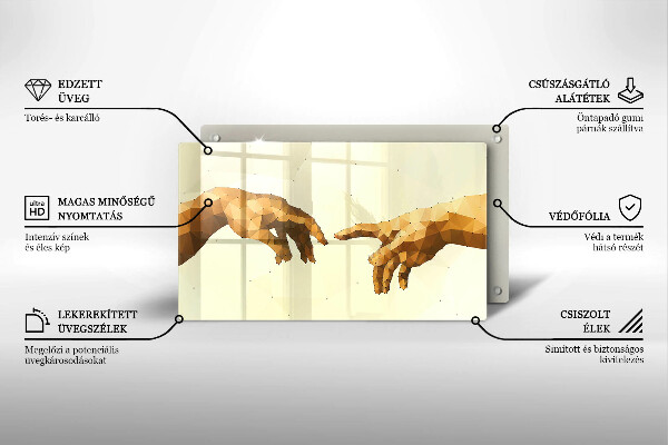 Cubre vitrocerámica Creación de las manos de Adán