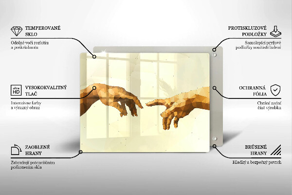 Cubre vitrocerámica Creación de las manos de Adán