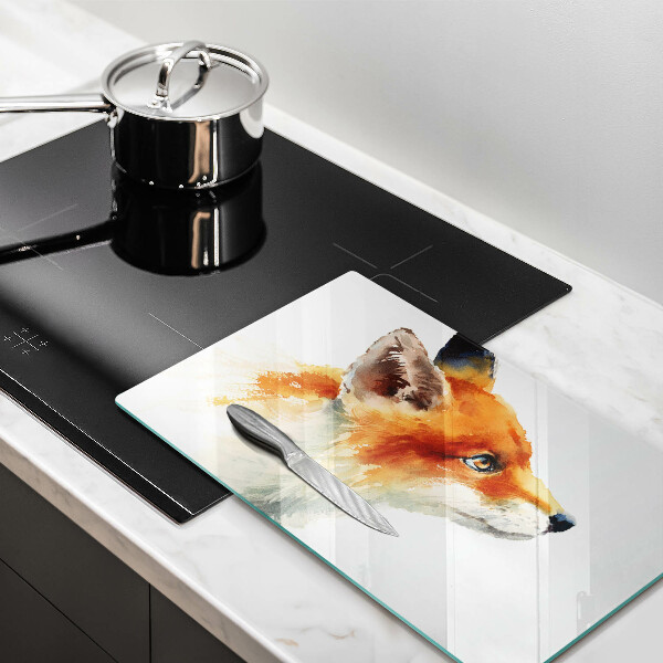 Cubre vitrocerámica zorro pintado