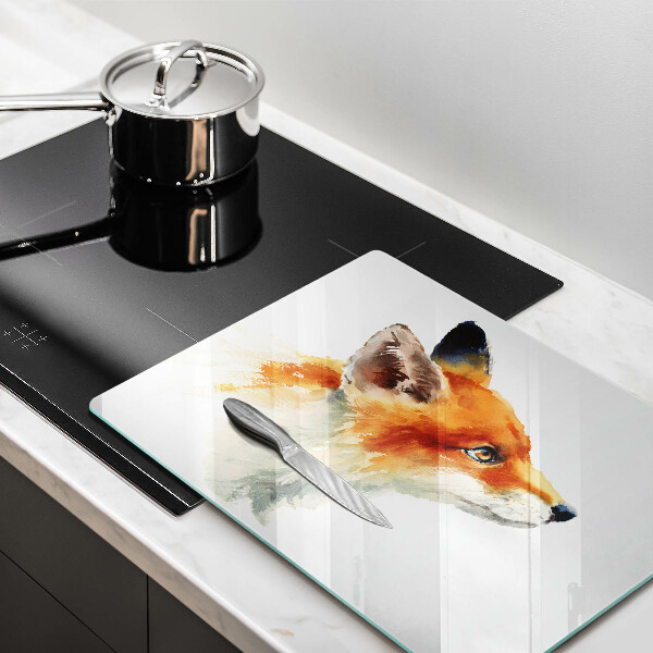 Cubre vitrocerámica zorro pintado