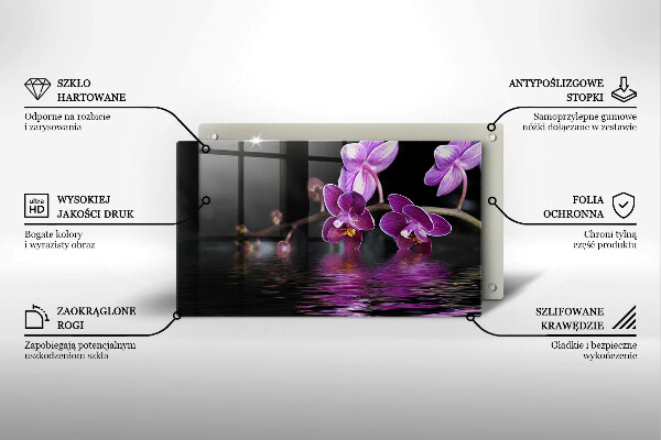 Cubre vitrocerámica Agua zen de orquídeas