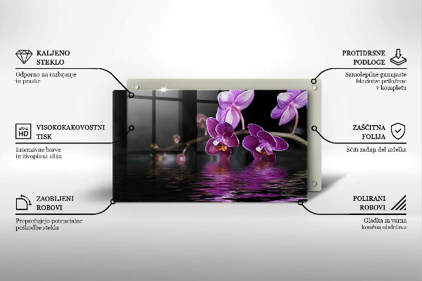 Cubre vitrocerámica Agua zen de orquídeas