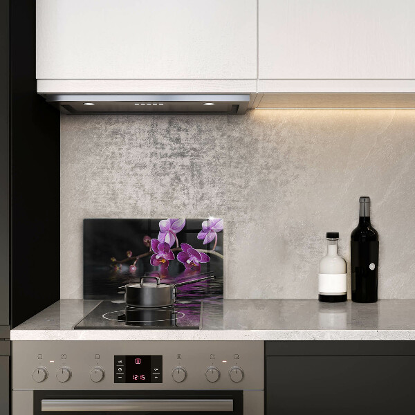 Cubre vitrocerámica Agua zen de orquídeas