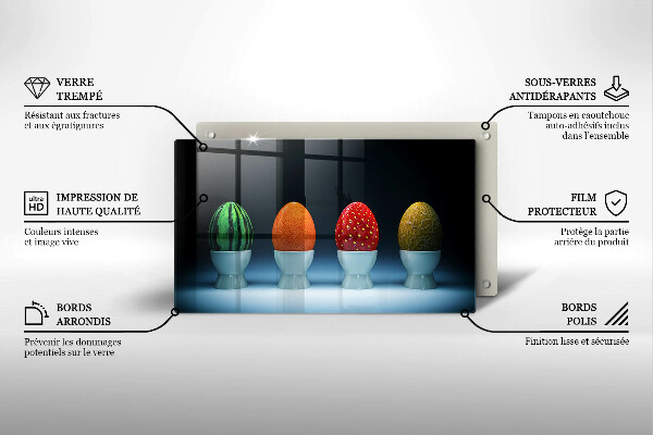 Cubre vitrocerámica Huevos de frutas abstractos