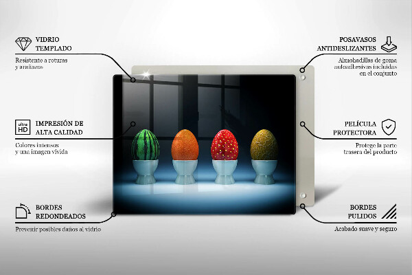 Cubre vitrocerámica Huevos de frutas abstractos