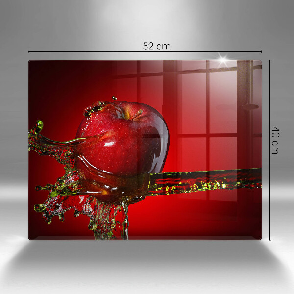 Cubre vitrocerámica fruta de manzana en agua