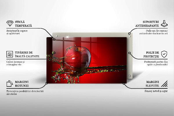 Cubre vitrocerámica fruta de manzana en agua