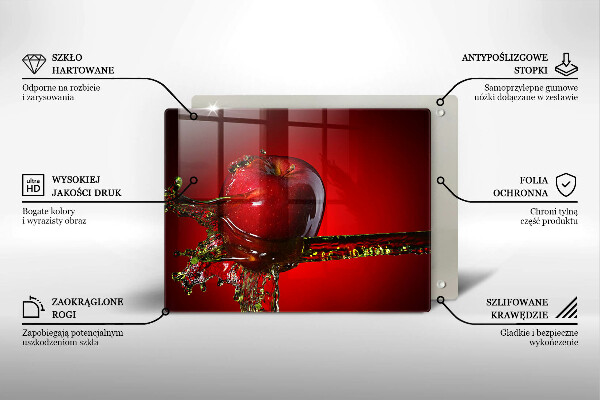 Cubre vitrocerámica fruta de manzana en agua