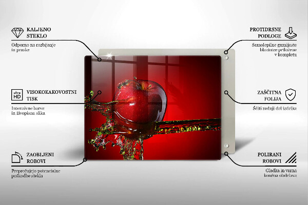 Cubre vitrocerámica fruta de manzana en agua