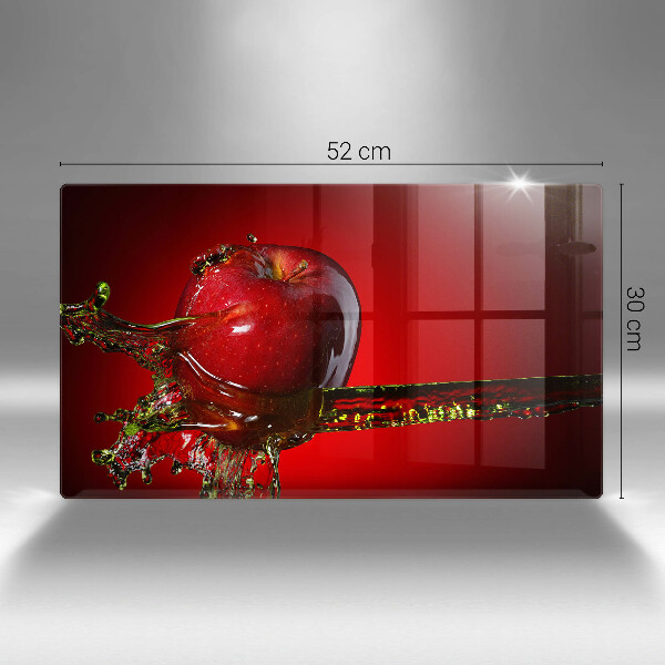 Cubre vitrocerámica fruta de manzana en agua