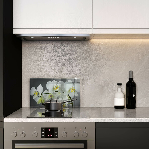 Cubre vitrocerámica Flores de orquídeas blancas