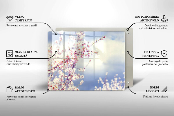 Cubre vitrocerámica árbol floreciente