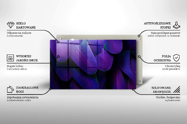 Cubre vitrocerámica plumas de neón