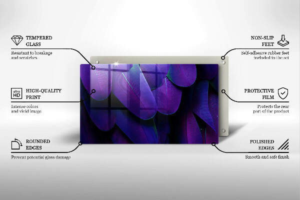 Cubre vitrocerámica plumas de neón