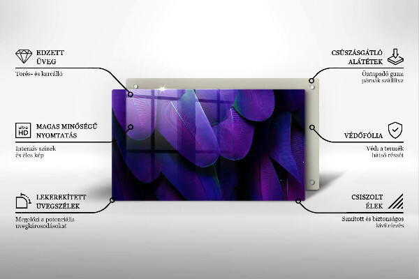 Cubre vitrocerámica plumas de neón