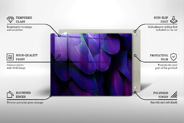 Cubre vitrocerámica plumas de neón