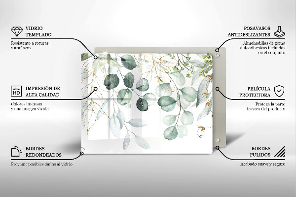 Cubre vitrocerámica Plantas pintadas