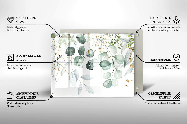 Cubre vitrocerámica Plantas pintadas