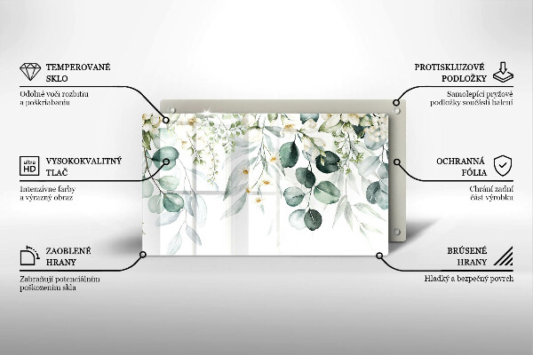Cubre vitrocerámica Plantas de acuarela