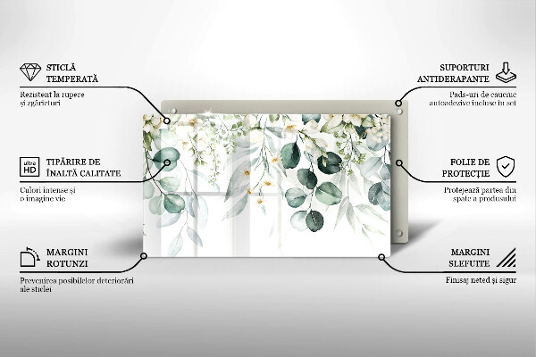 Cubre vitrocerámica Plantas de acuarela